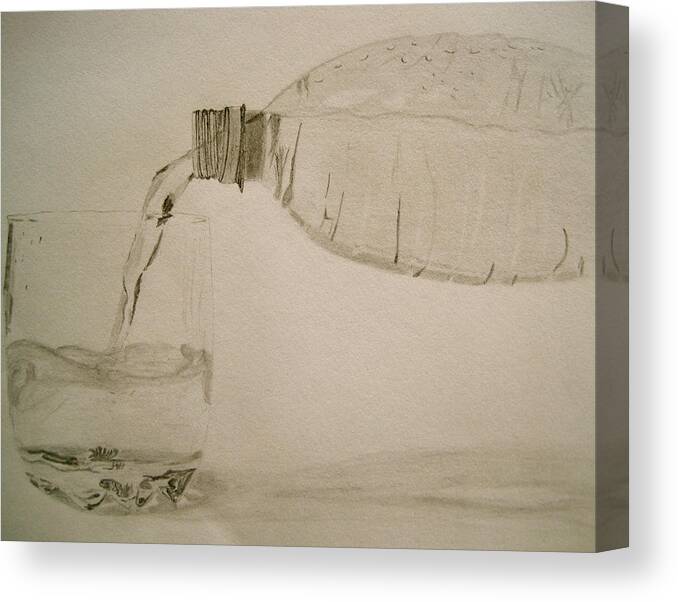 Water Canvas Print featuring the drawing Pouring in? Pouring out? by Neelesh Jain