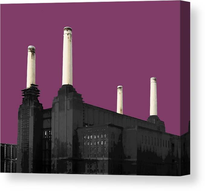 Battersea Canvas Print featuring the mixed media Power - PURPLE Reign #2 by BFA Prints