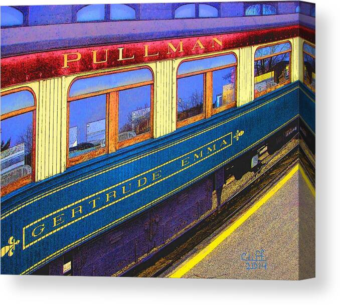 Trains Canvas Print featuring the painting Pullman by Cliff Wilson