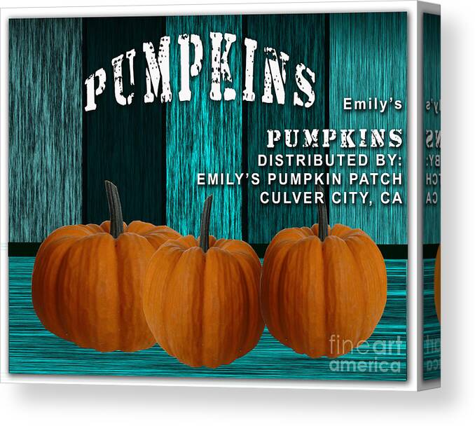 Pumpkin Photographs Canvas Print featuring the mixed media Pumpkin Patch by Marvin Blaine