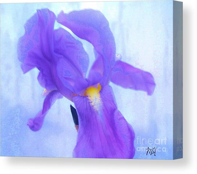 Photo Canvas Print featuring the photograph Purple and Blue Iris by Marsha Heiken