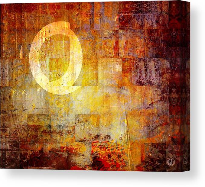 Abstract Canvas Print featuring the digital art Q by Gun Legler