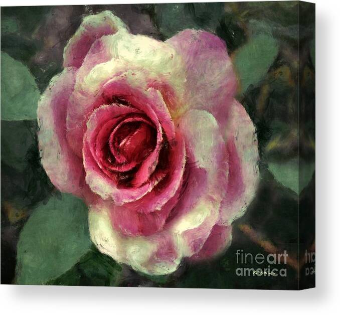Rose Canvas Print featuring the painting Ragged Satin Rose by RC DeWinter