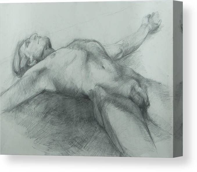 Release Canvas Print featuring the drawing Release by Cynthia Harvey