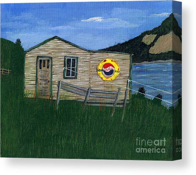 Remember When Canvas Print featuring the painting Remember When - Pepsi by Barbara A Griffin