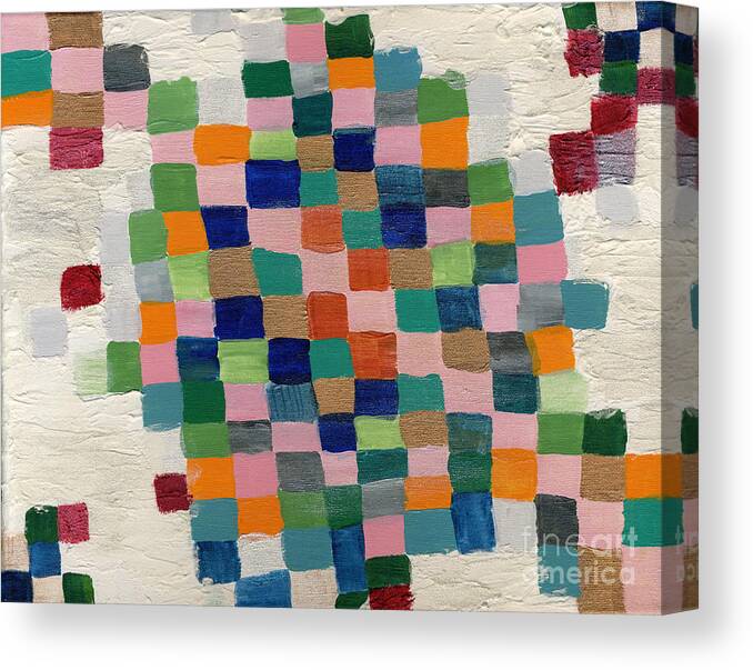 Abstract Canvas Print featuring the painting Remnants by Julia Stubbe