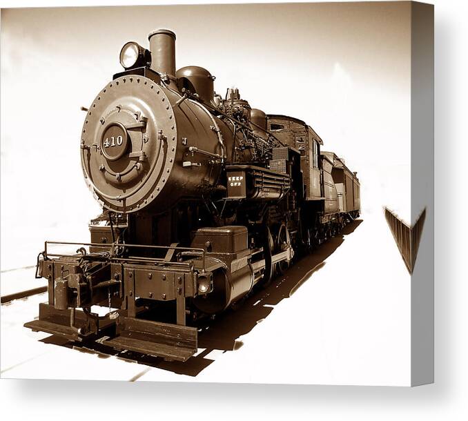 Train Canvas Print featuring the photograph Riding the 410 by Raymond Earley