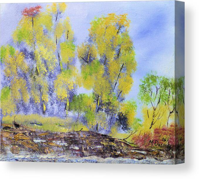 Painting Canvas Print featuring the painting River's Edge by Michael Daniels