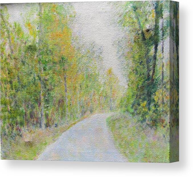 Impressionism Canvas Print featuring the painting Country Road by Glenda Crigger