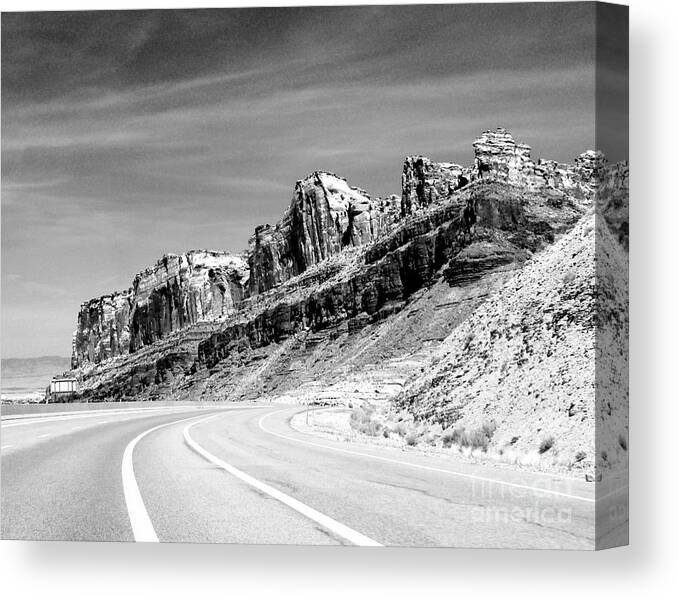Road Canvas Print featuring the photograph Road Trip 8 by Cheryl Del Toro