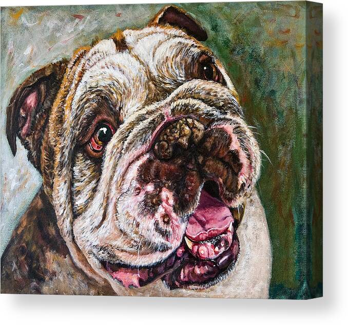Animals Canvas Print featuring the painting SAM by Robert FERD Frank