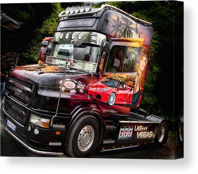 Cab Canvas Print featuring the photograph Scania T Cab Las Vegas by Mick Flynn