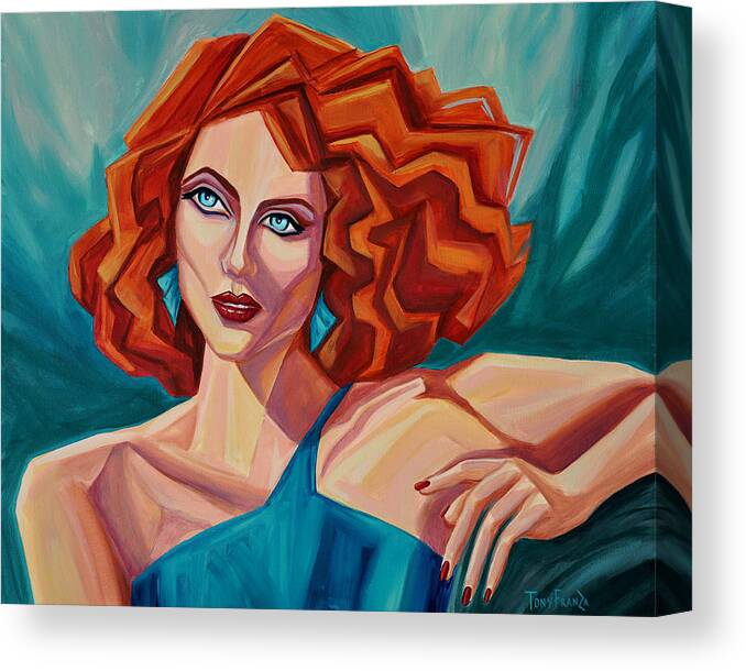 Woman Canvas Print featuring the painting Scintillate by Tony Franza