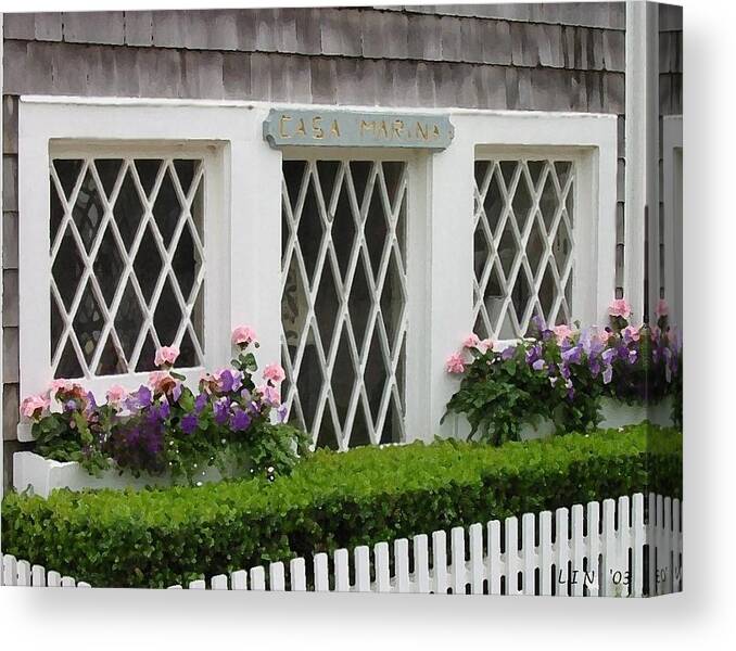 Nantucket Canvas Print featuring the digital art 'Sconset Bouquet by Lin Grosvenor