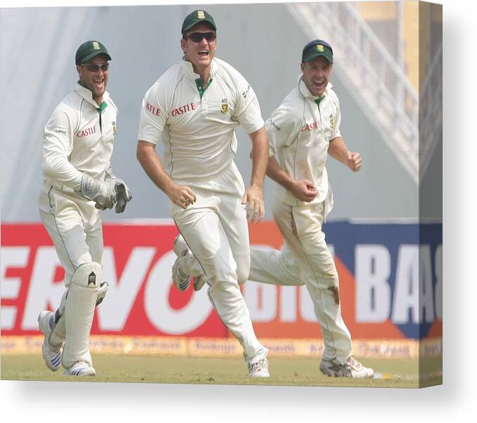 Event Canvas Print featuring the photograph Second Test - India v South Africa: Day 3 by Gallo Images