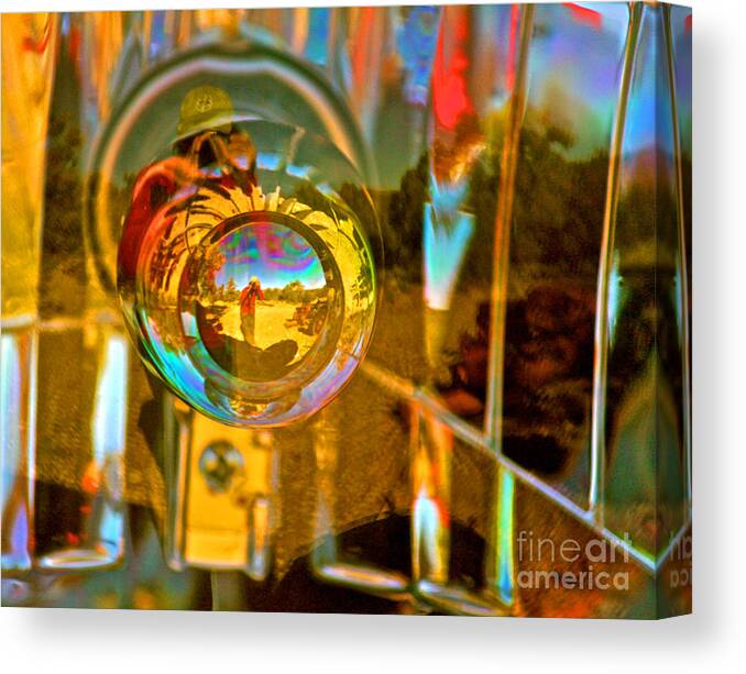 Reflection Canvas Print featuring the photograph Self Portrait 2 by Michael Cinnamond
