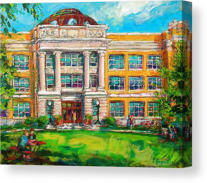 Shorewood Canvas Print featuring the painting SHS Pride by Les Leffingwell