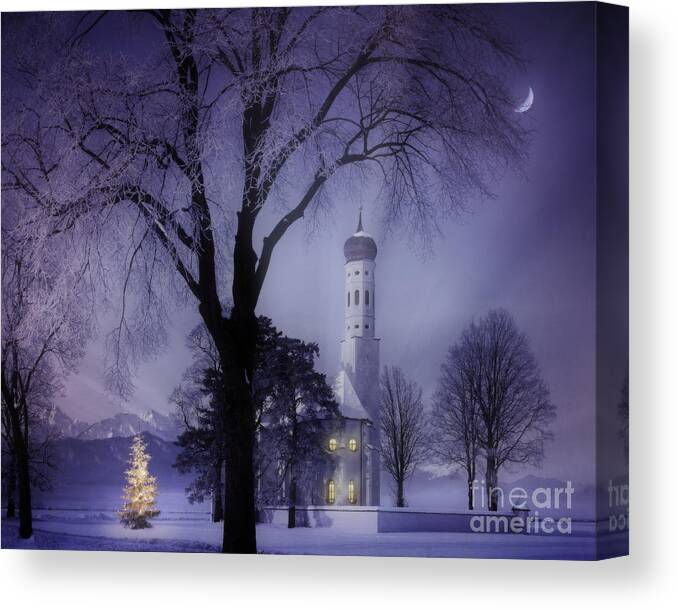 Christmas Canvas Print featuring the photograph Silent Night by Edmund Nagele FRPS