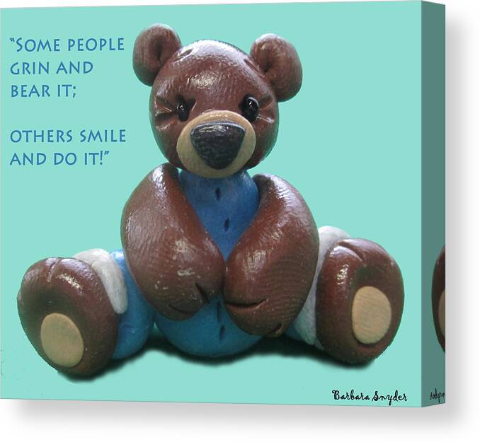Barbara Snyder Canvas Print featuring the digital art Smile And Do It by Barbara Snyder