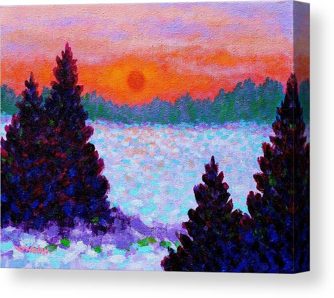 Acrylic Canvas Print featuring the painting Snowscape by John Nolan