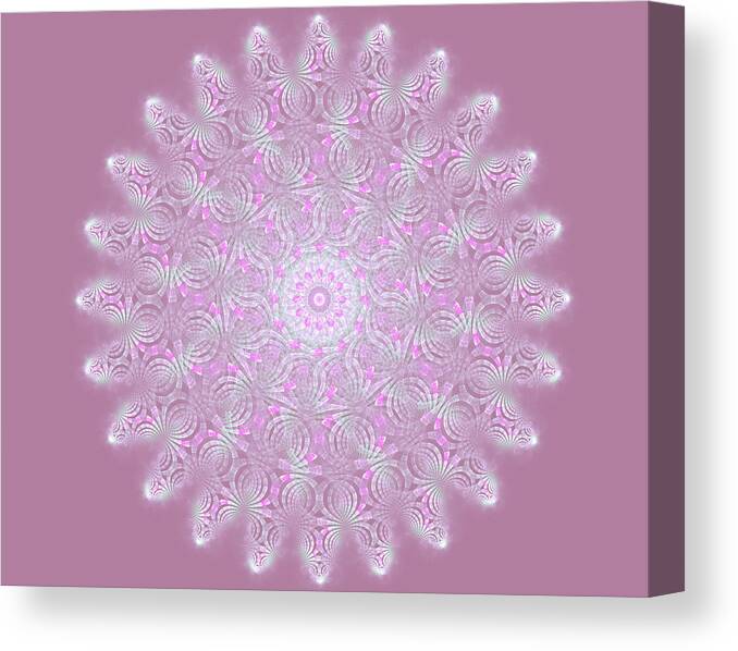 Abstract Canvas Print featuring the digital art Softly Purple by Sandy Keeton