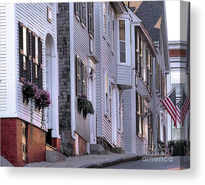 Leyden Street Canvas Print featuring the photograph South Side of Leyden Street by Janice Drew