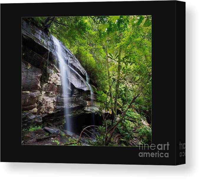 Pisgah Forest. Waterfall Canvas Print featuring the photograph Spray Of Light by Louise St Romain