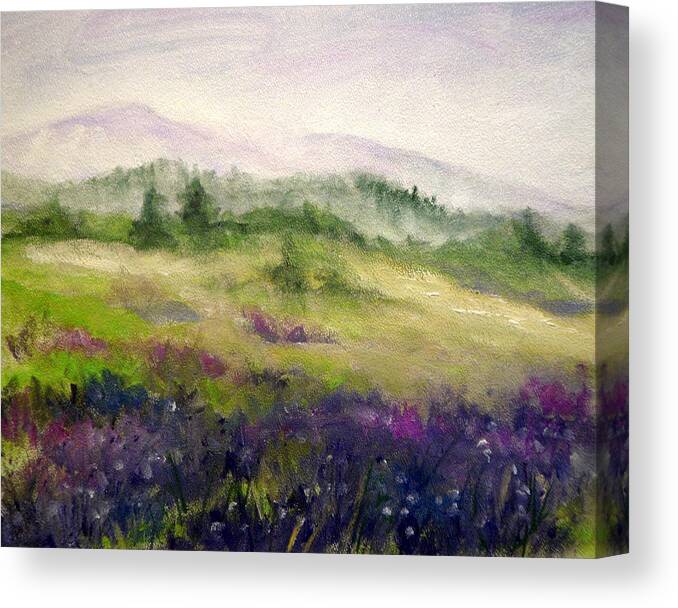 Spring Canvas Print featuring the painting Mountain Spring III by Mary Taglieri