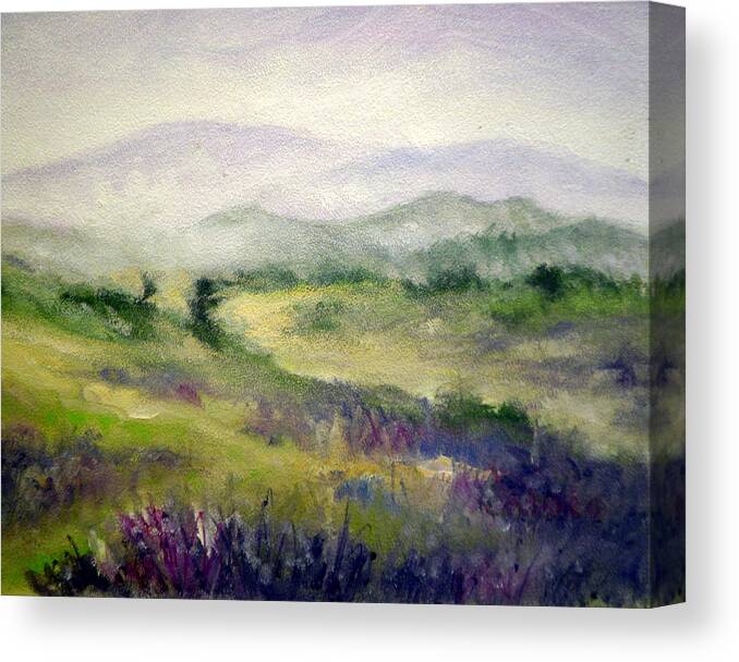 Spring Canvas Print featuring the painting Mountain Spring IV by Mary Taglieri
