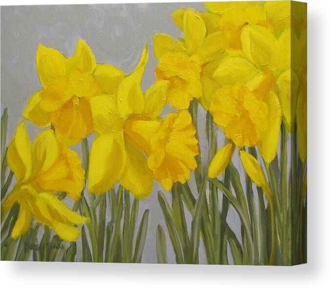 Flowers Canvas Print featuring the painting Spring by Karen Ilari