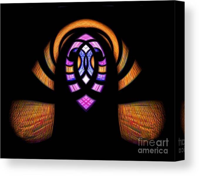 Digital Art Canvas Print featuring the digital art Stained Glass Abstract by Sue Stefanowicz