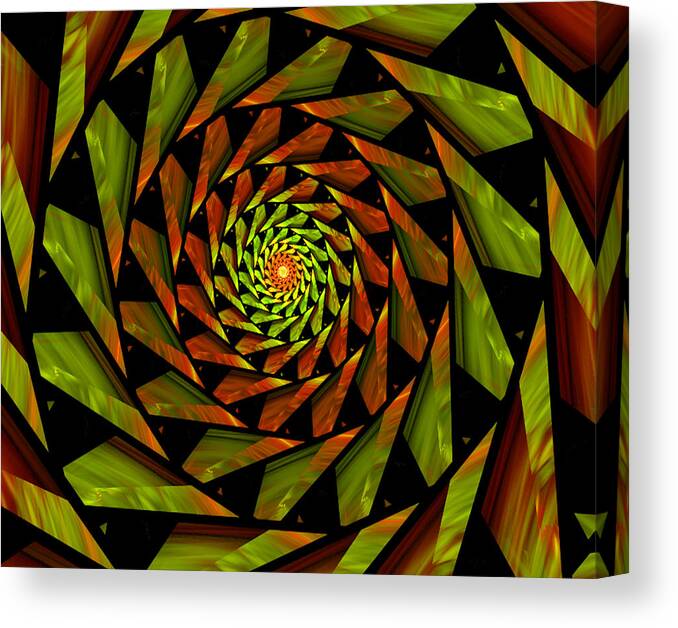 Stained Digital Art Canvas Print featuring the digital art Stained Glass Art 01 by Ester McGuire