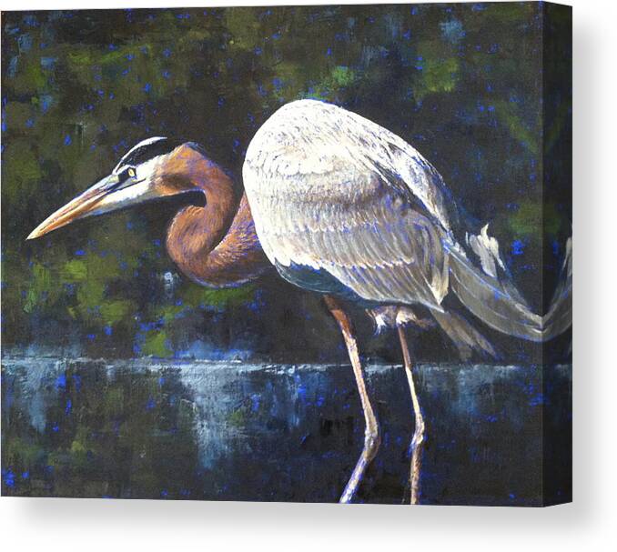 Great Canvas Print featuring the painting Stalking by Pam Talley