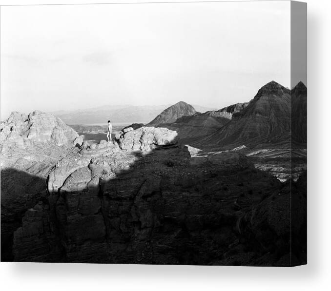 Csphoto Canvas Print featuring the photograph Standing Nude Valley of Fire Nevada by Christian Slanec