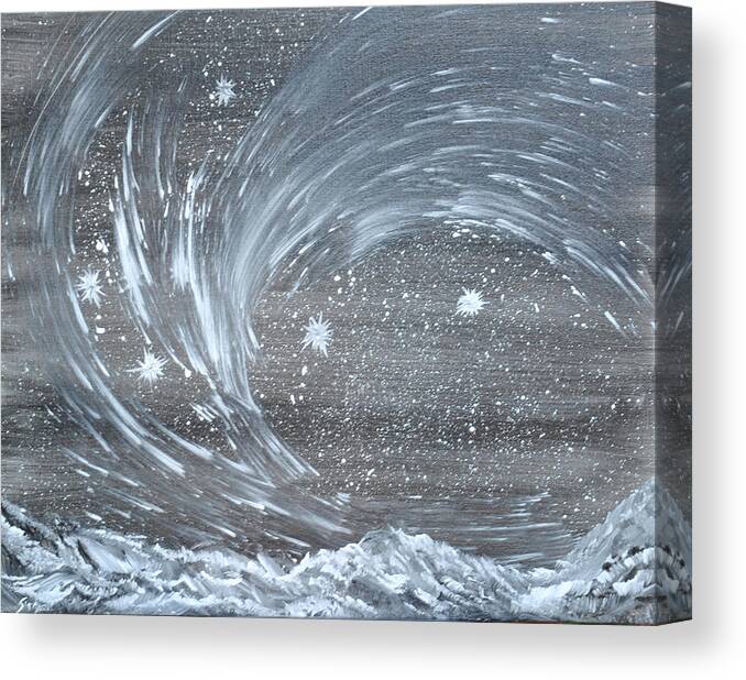 Stars Canvas Print featuring the painting Star World by Suzanne Surber