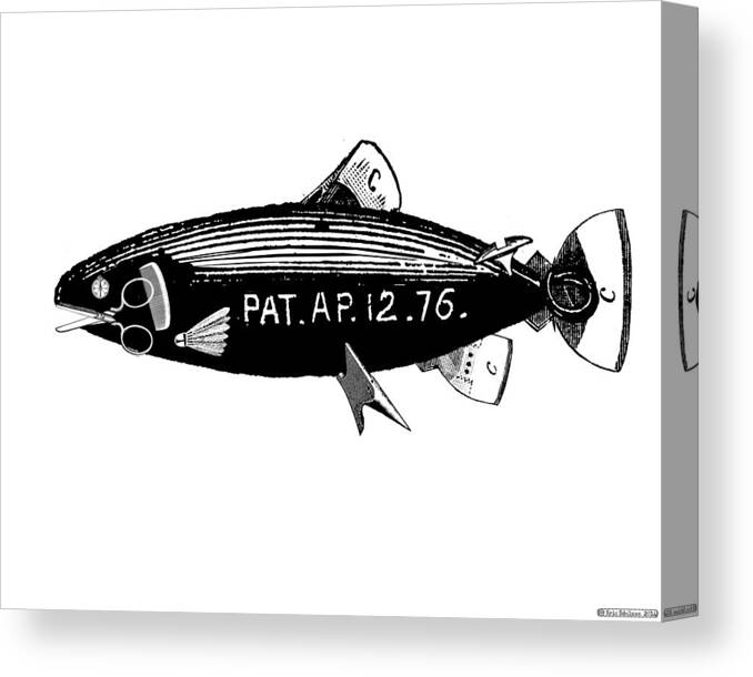 ABSTRACT DESIGN STEAMPUNK FISH CANVAS PRINT PICTURE WALL ART FREE FAST DELIVERY
