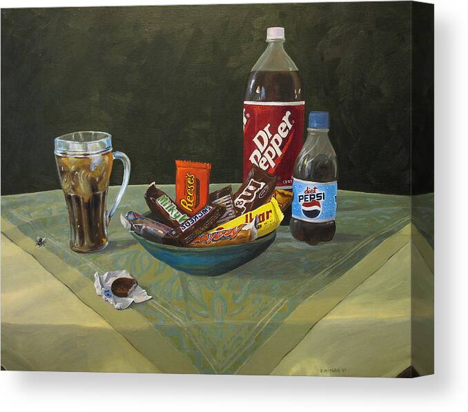 Candy Canvas Print featuring the painting Still Life with Candy by Don Morgan