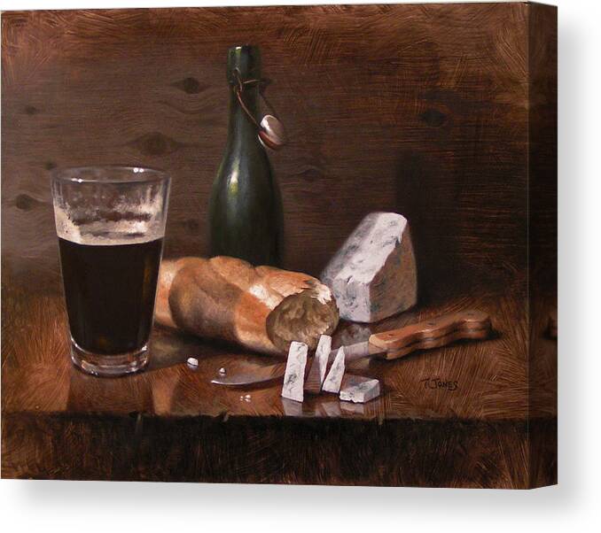 Stilton Canvas Print featuring the painting Stilton and Porter by Timothy Jones