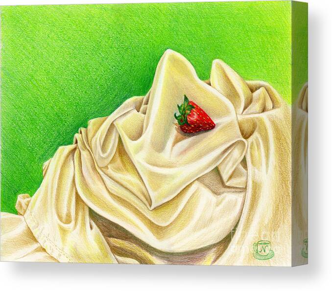 Strawberry Canvas Print featuring the painting Strawberry Passion by Nancy Cupp