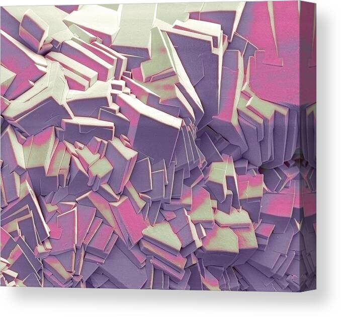 Close Up Canvas Print featuring the photograph Sucrose Crystals by Steve Gschmeissner
