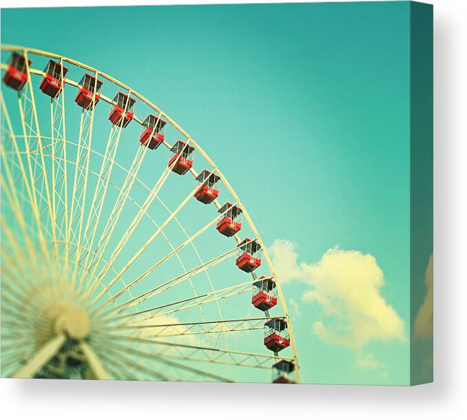 Chicago Canvas Print featuring the photograph Summer at Navy Pier by Melanie Alexandra Price