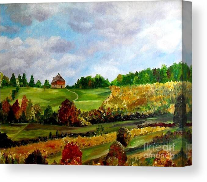Russian Canvas Print featuring the painting Summer's End by Julie Brugh Riffey