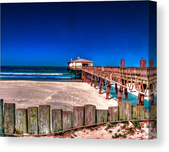 Florida Canvas Print featuring the photograph Sunglow Pier 4 by Michael Schwartzberg