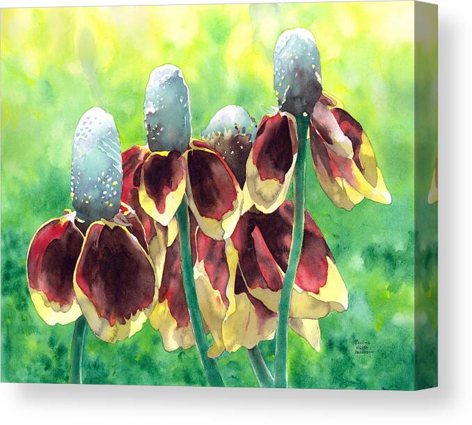 Mexican Hats Canvas Print featuring the painting Sunny Hats by Pauline Walsh Jacobson