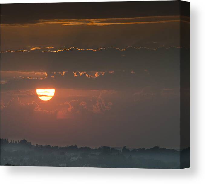 Rochester Canvas Print featuring the photograph Sunset Over Rochester by Phil And Karen Rispin