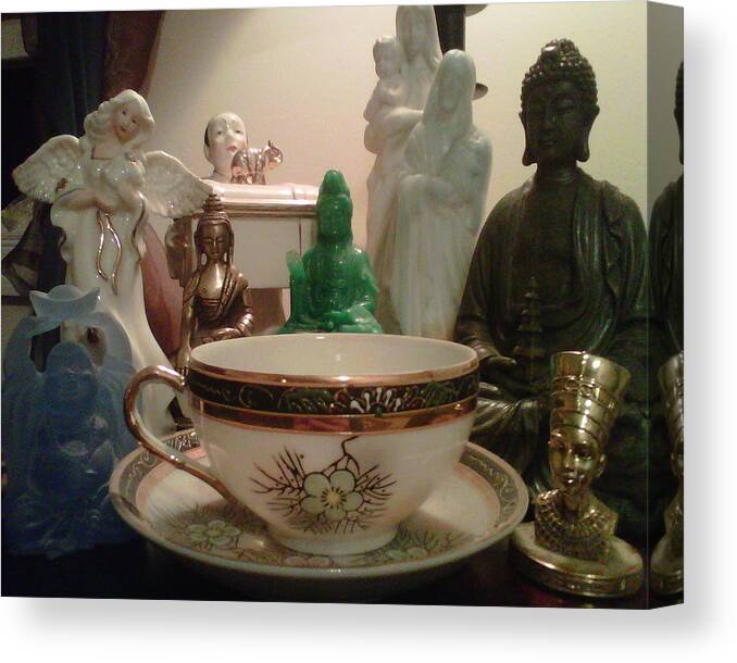 Digital Photography Canvas Print featuring the photograph Tea Party by Linda N La Rose