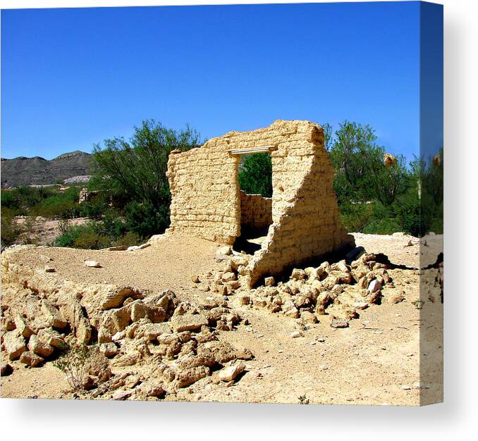 Terlingua Canvas Print featuring the photograph Terlingua Texas Ghost Town by Linda Cox