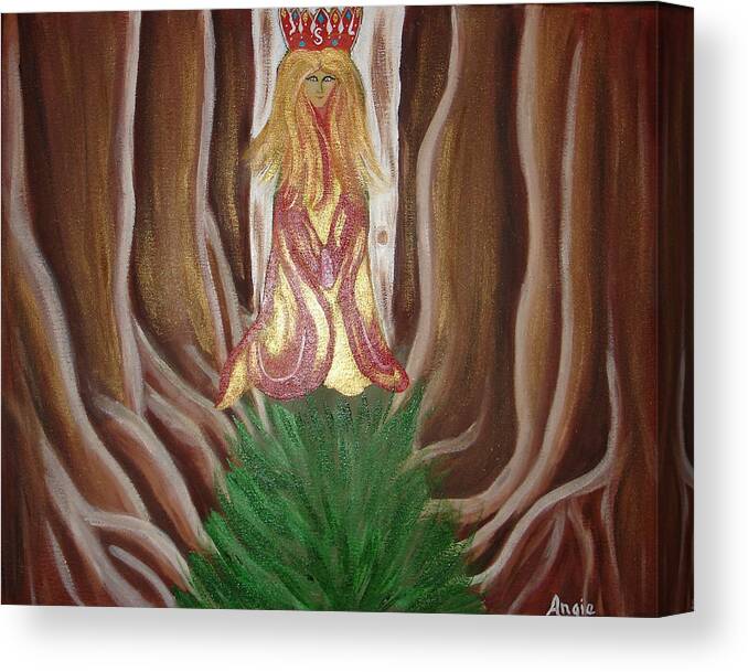 Fairy Canvas Print featuring the painting The Fairy Queen by Angie Butler