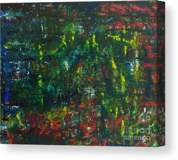  Canvas Print featuring the painting The Forest by Sharron Cuthbertson