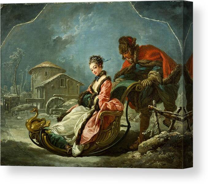 Francois Boucher Canvas Print featuring the painting The Four Seasons. Winter by Francois Boucher